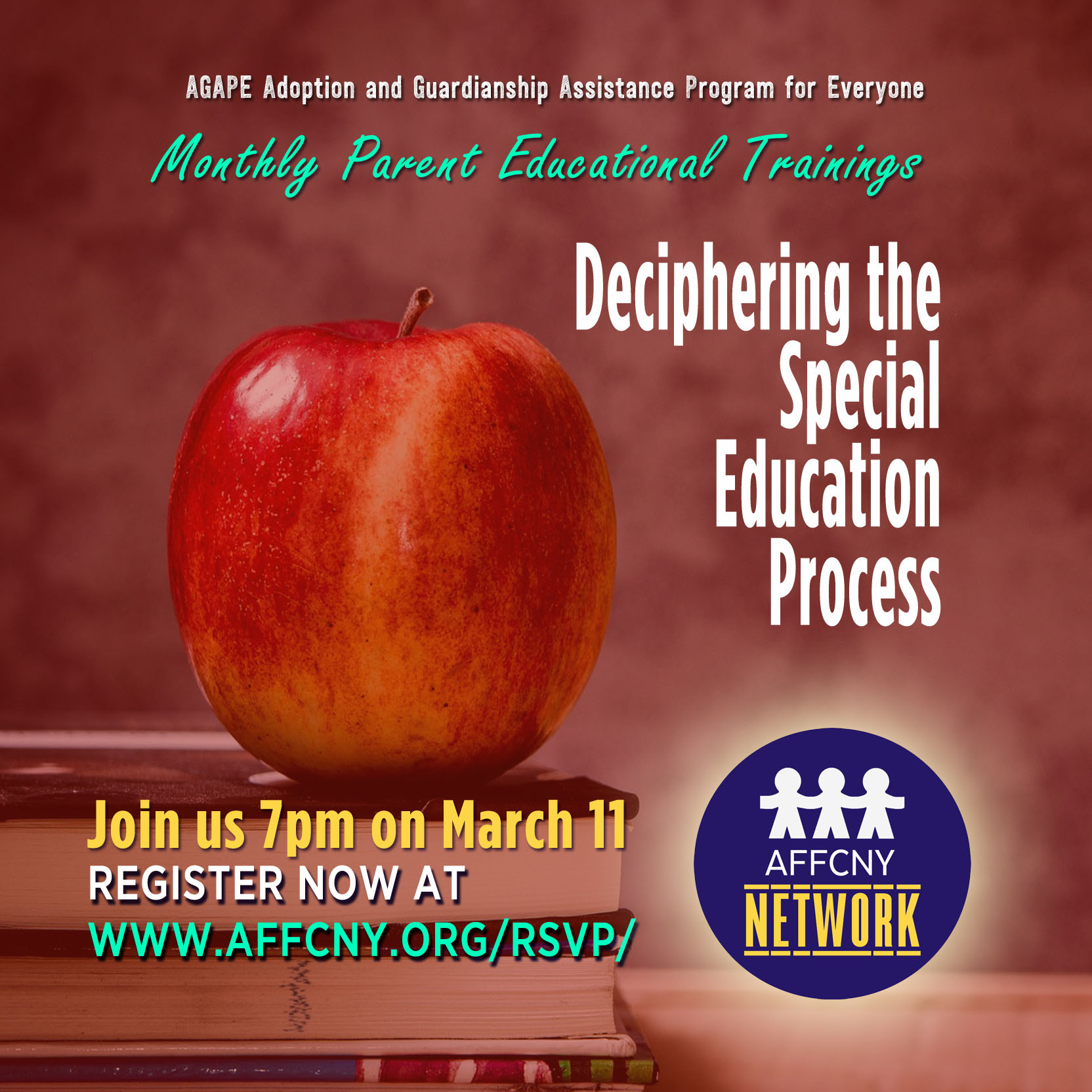 Join us March 11th as we decipher the Special Education Process.