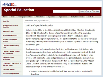 NYS office of special education
