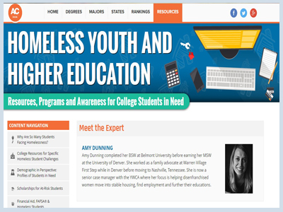 HOMELESS YOUTH AND HIGHER EDUCATION