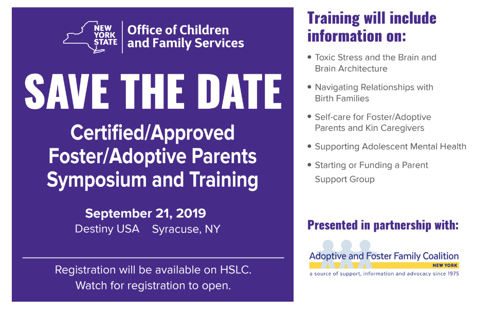 Symposium and Training for Adoptive and Foster Parents oct 19