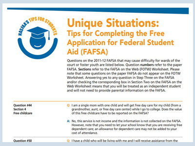 Tips for Completing the Free FAFSA