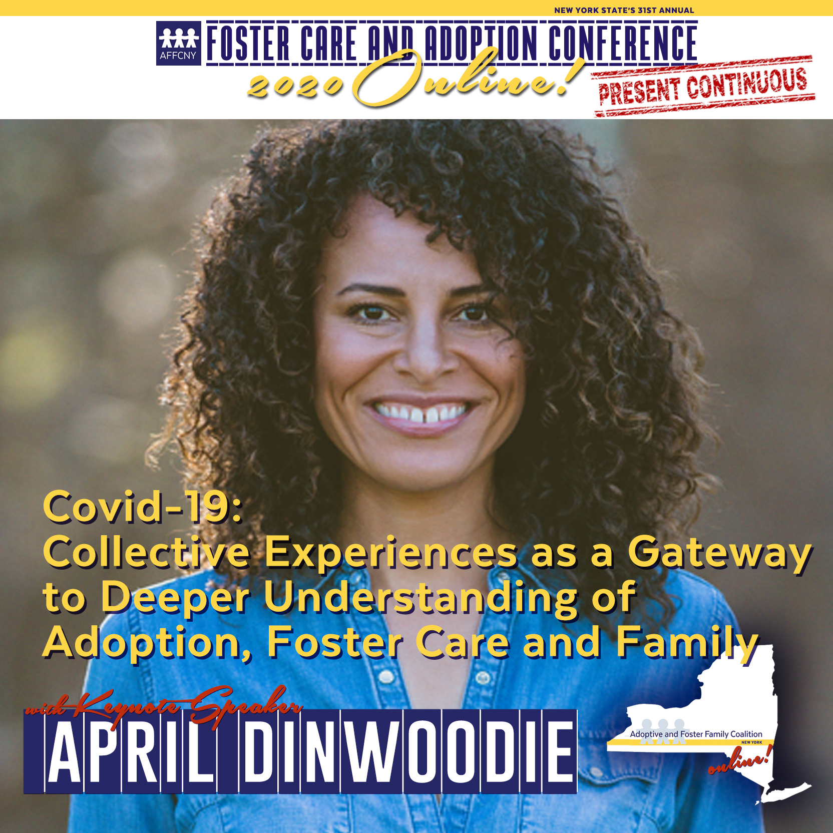 PROGRAMS ADOPTION FOSTER & KINSHIP CARE RESOURCES AND SUPPORTS DIRECTORY DONATE SIGNUP Our Programs Home»Our Programs»Best Practices Training Academy»NYS’S Foster Care and Adoption Conference ONLINE Search for: Search CONFERENCE HOME REGISTER SCHEDULE KEYNOTES Same Three FOUR! Keynote Speakers. Same Two Days LIVE ONLINE. One Totally Different Coalition Conference. Join us! LIVE ONLINE! Plus On Demand Video Access and Membership in the Coalition’s Conference Community Environment Our Online Conference Keynote Speakers Bryan Post Bryan Post presents “2020 Vision: Through the Lens of Adoption, Foster Care, and Trauma” FRIDAY, MAY 29th | 10 AM to 12 PM EST JaeRan kim Bryan Post is a renowned clinician, lecturer, and author who focuses on the treatment of emotional and behavioral disturbance in children with trauma. As founder of the Post Institute for Family-Centered Therapy, he specializes in a holistic family-based treatment approach that addresses the underlying interactive dynamics of the entire family. The Post Institute works with adults, children and families struggling with early life trauma and the impact on the development of the mind/body system. Bryan has been researching child behavior and finding solutions for a small niche of kids “with whom nothing works”. He has worked in the trenches for the last 15 years with children in the last resort category, as well as training parents and professionals in a new paradigm of parenting which he calls The Stress Model. This new model is in direct opposition to traditional parenting and societal behavior modification programming, which he considers as beyond consequences, logic and control. He holds three degrees in the field of social work: a Bachelors of Social Work degree from East Central University in Ada, Oklahoma; a Masters of Social Work degree from the University of Texas at Arlington; and a Doctoral degree in Social Work from Columbus University School of Public Administration. A retired Licensed Clinical Social Worker, Bryan continues spreading his loved based parenting message through his lecturing and writing. He lives with his family in Oklahoma. WATCH ON YOUTUBE THE POST INSTITUTE BRYAN ON FACEBOOK FROM FEAR TO LOVE BOOK BEYOND CONSEQUENCES GREAT BEHAVIOR BREAKDOWN April Dinwoodie April Dinwoodie presents “Covid-19: Collective Experiences as a Gateway to Deeper Understanding of Adoption, Foster Care, and Family”