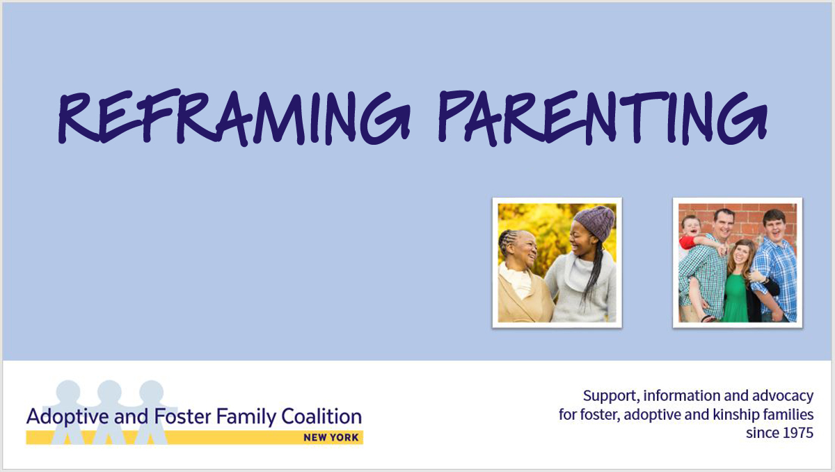Reframing parenting training for adoptive parents